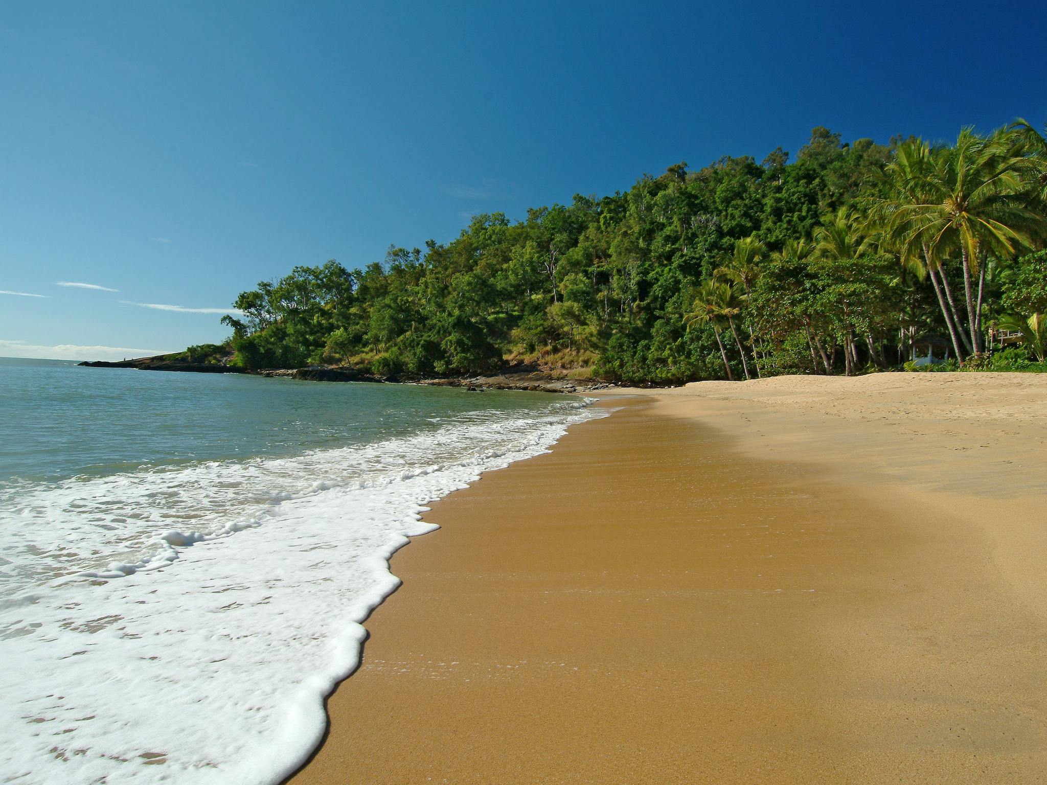 Stunning beach protected between two headlands