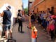 Visitors watching artists during past Benalla Street Art Festivals