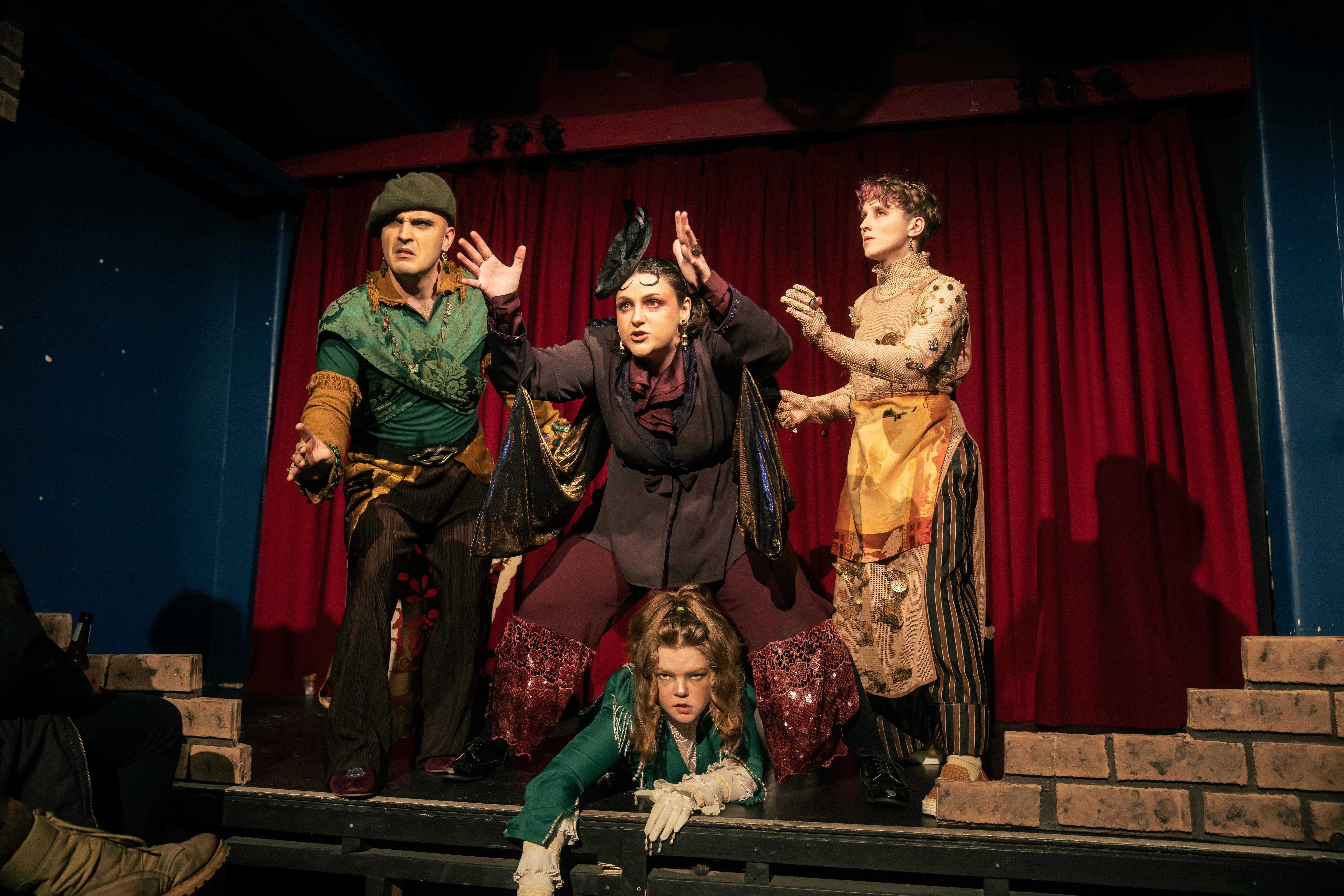 Four people on stage
