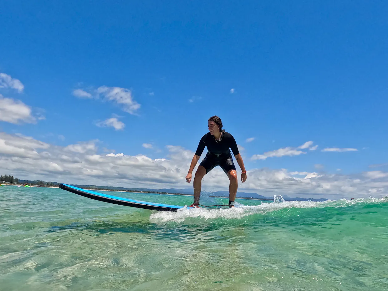 Winter surf escape