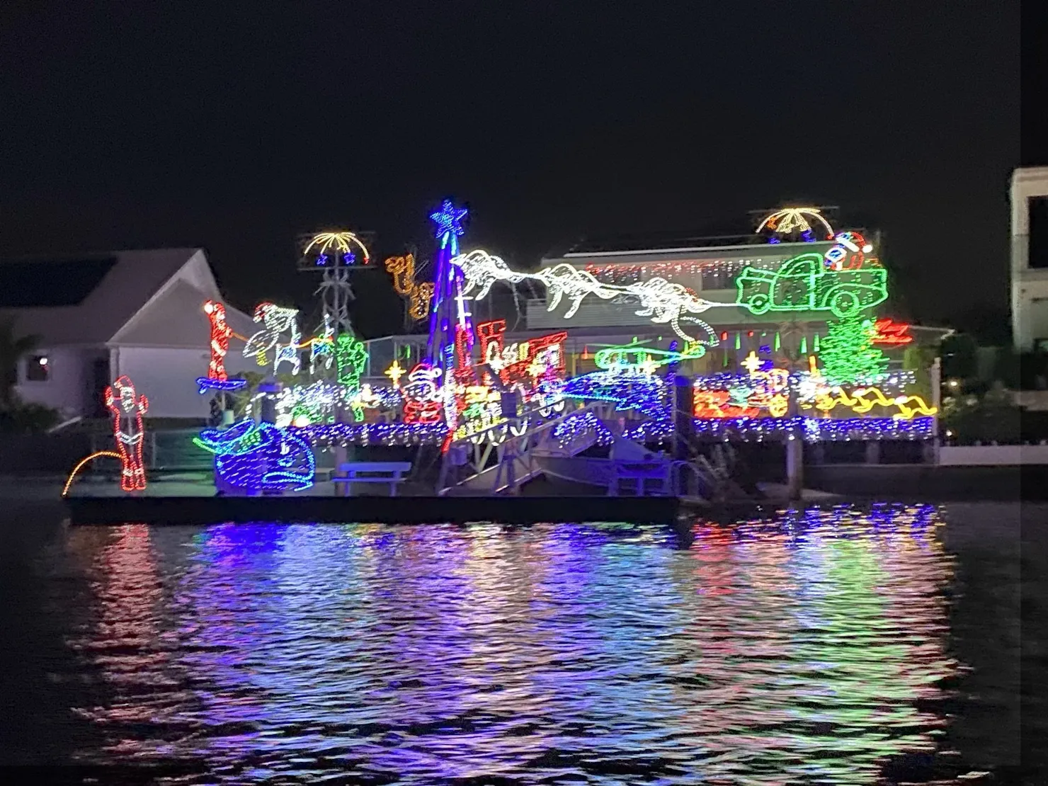 Cruising the canals watching the boat parade