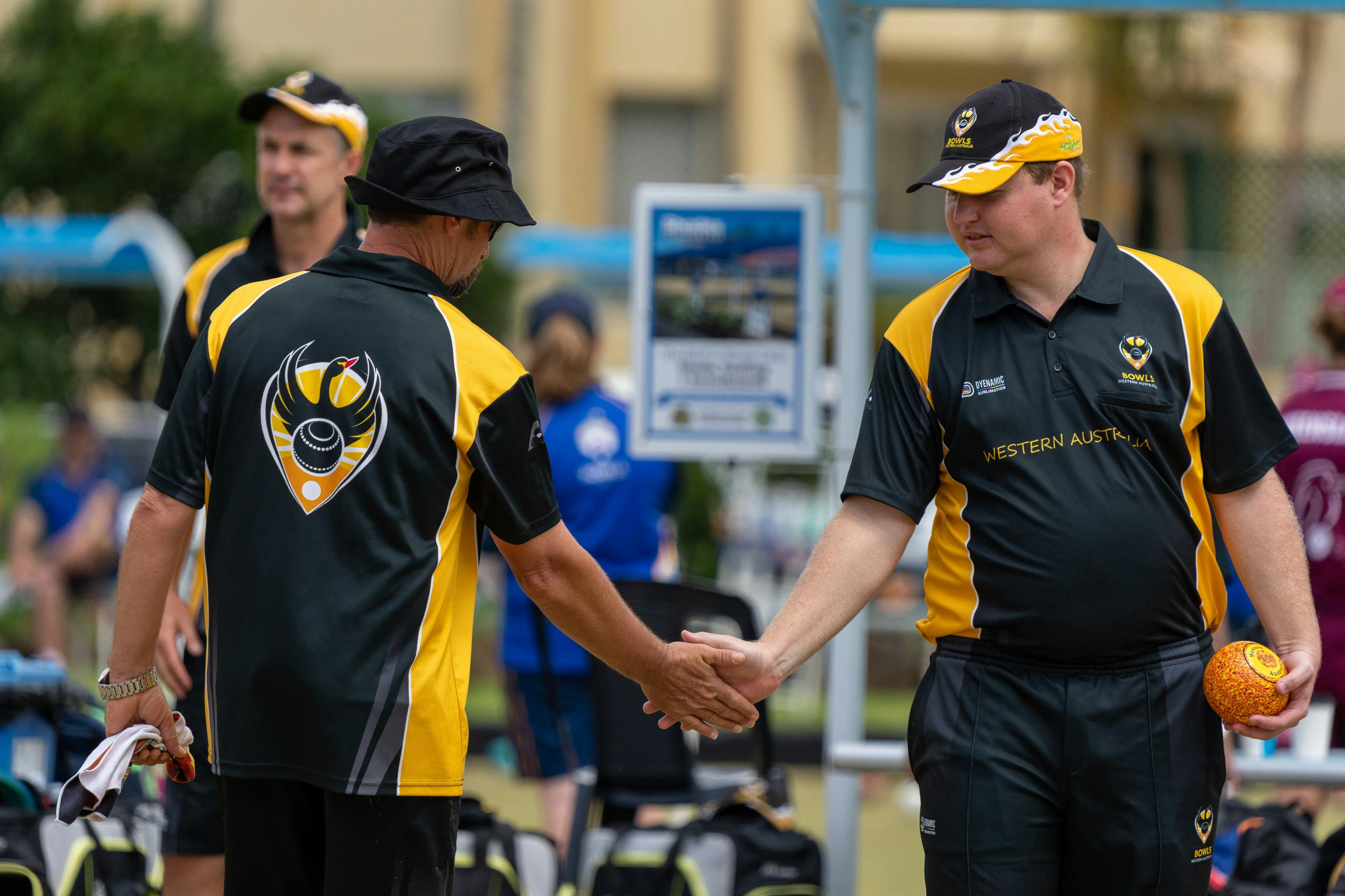 Western Australia teammates high-five