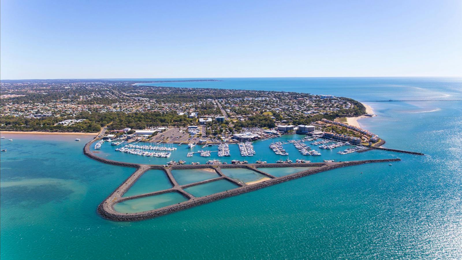 Ariel view of Urangan Harbour