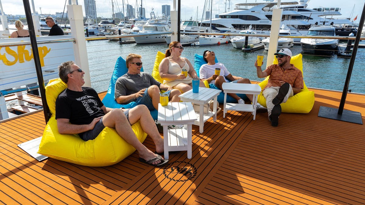 Relax board Holy Ship taking in the best views of the Gold Coast's Broadwater