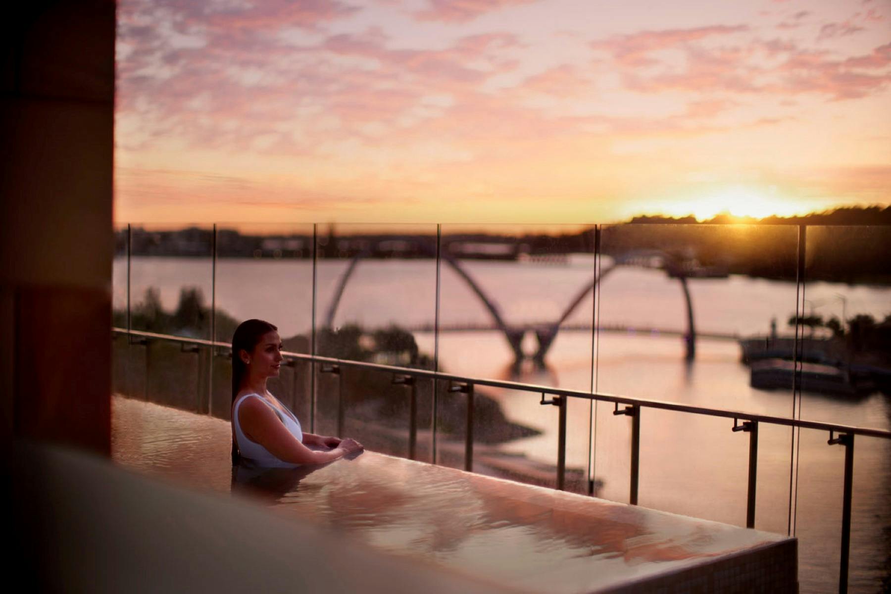 Swimming Pool Sunset