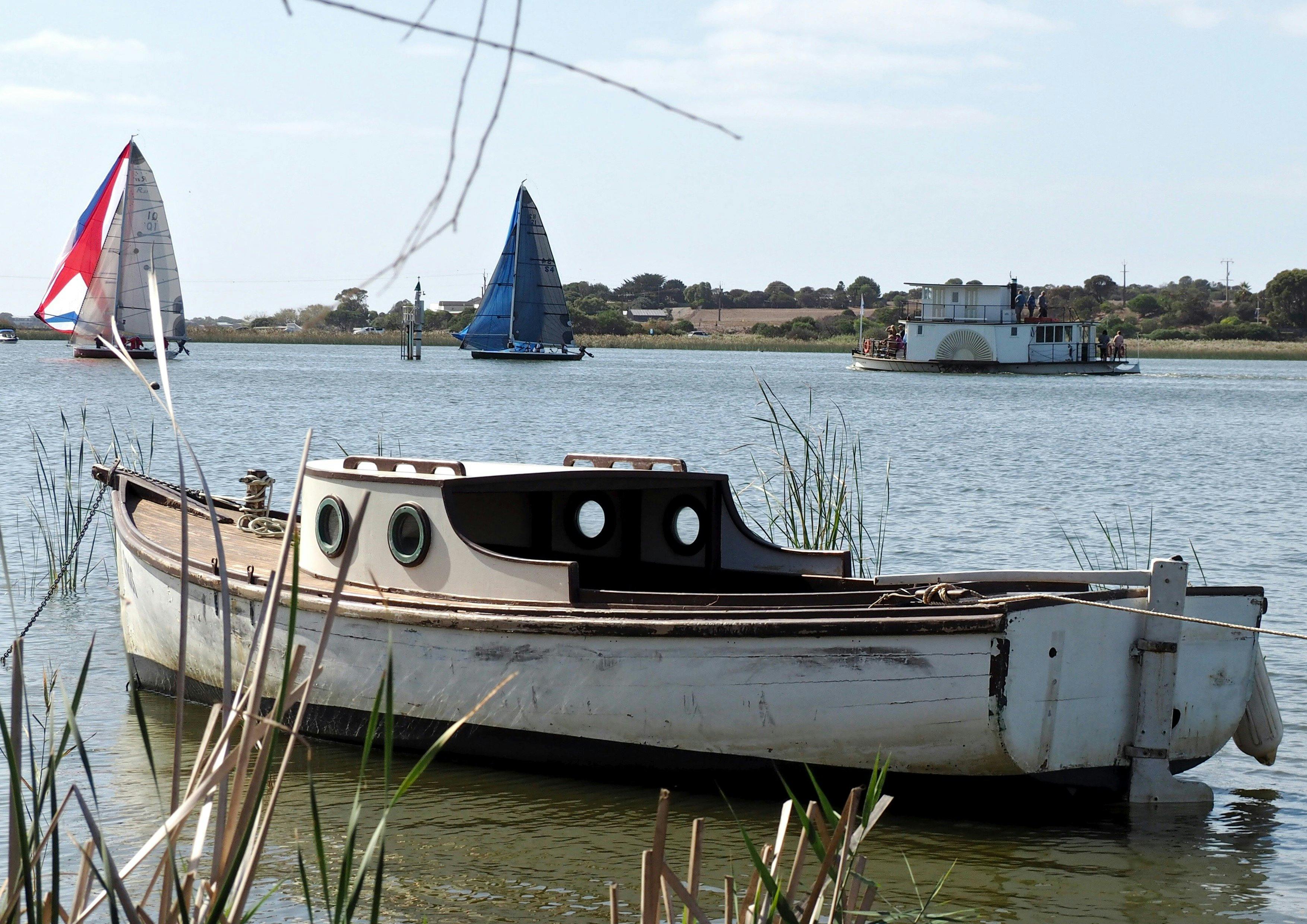 Hideaway the Storm Boy boat and boats of all shapes and sizes