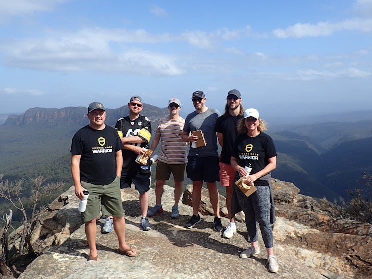 Leadership team bushwalking in the Blue Mountains