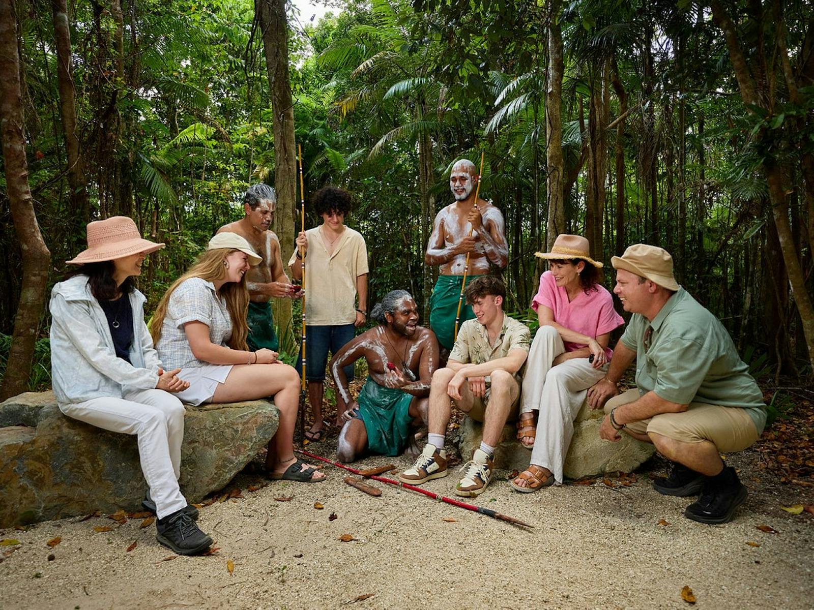 Guides share some bush tucker for guests to learn about