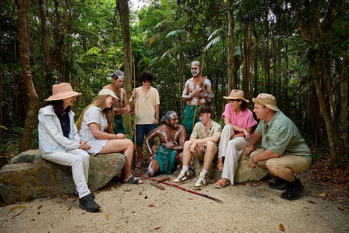 Guides share some bush tucker for guests to learn about