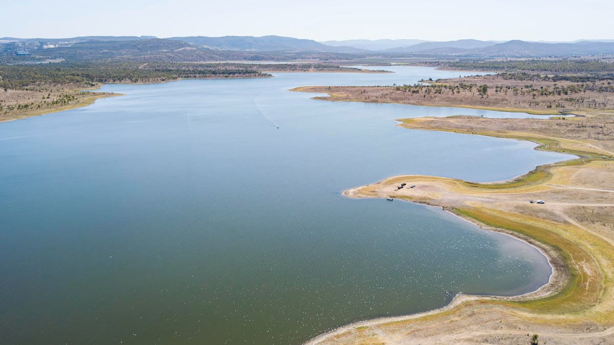 View from above of Lake Callide