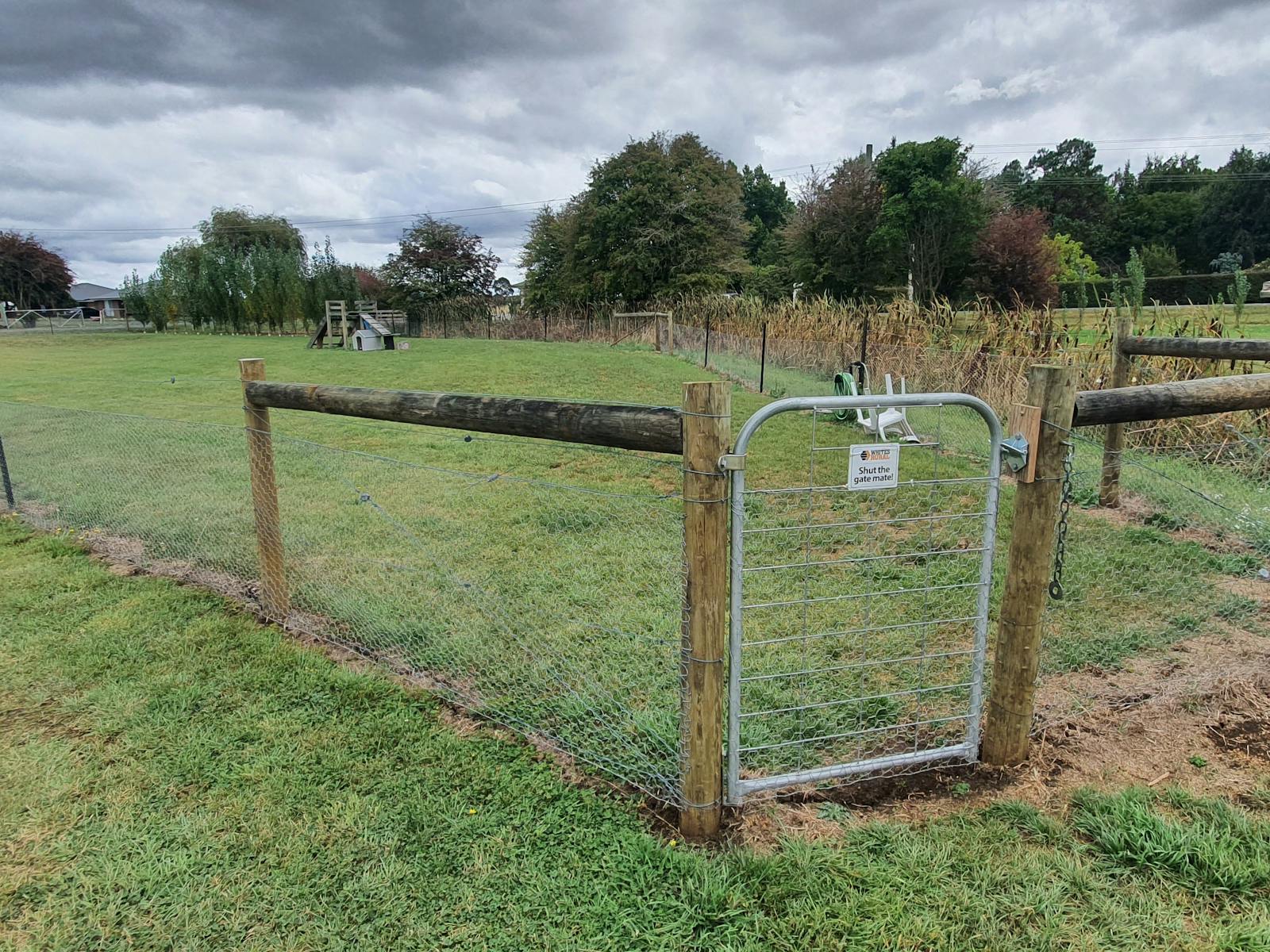 Securely fenced off-leash exercise yard four-legged guests