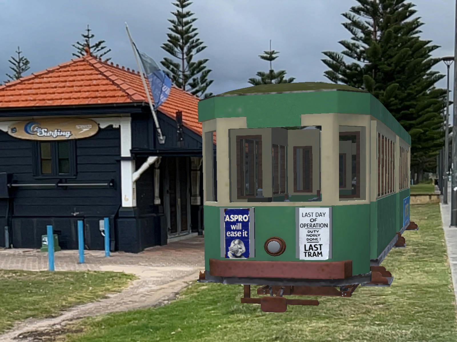 마루브라(Maroubra)에서 출발하는 마지막 트램 – 마루브라, NSW – 시드니 디지털 워킹 투어.