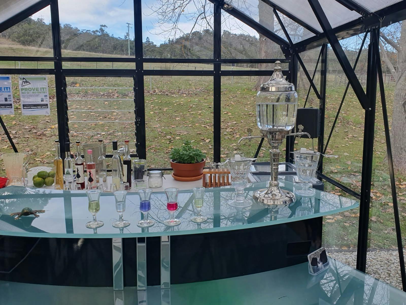 Bar and absinthe fountain.