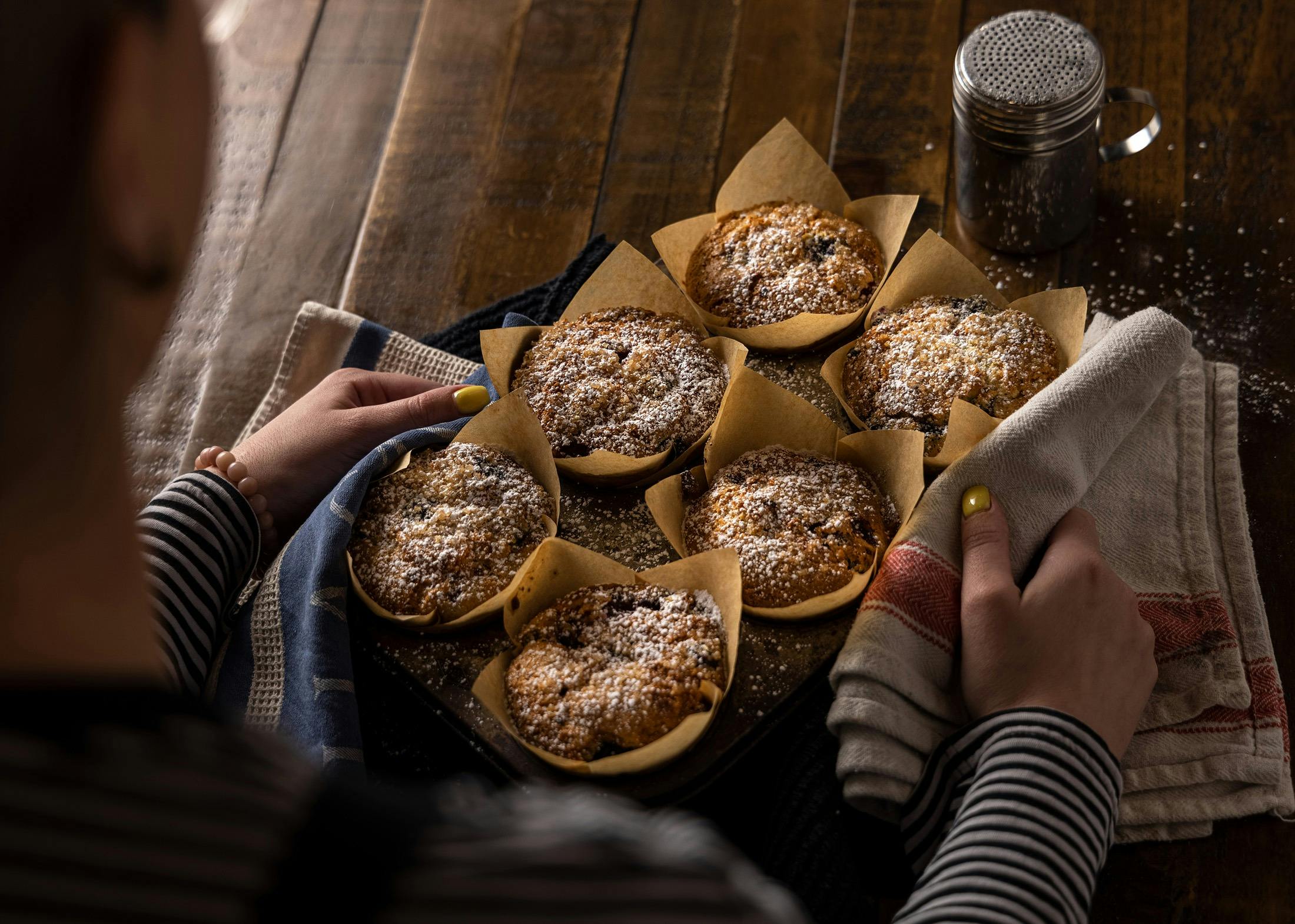 Muffins are made daily in house - very popular.