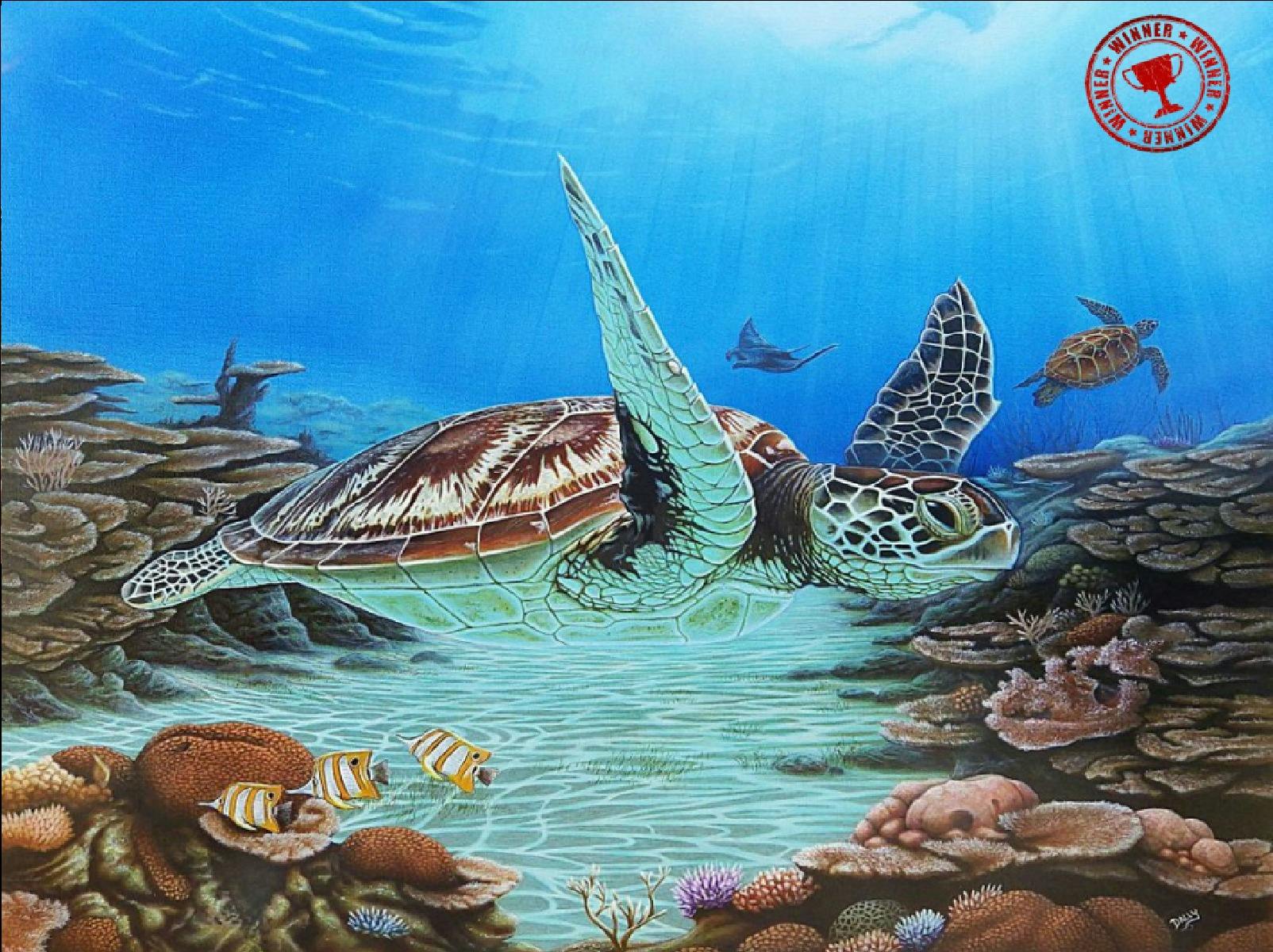 Picture of art - a painting of a turtle