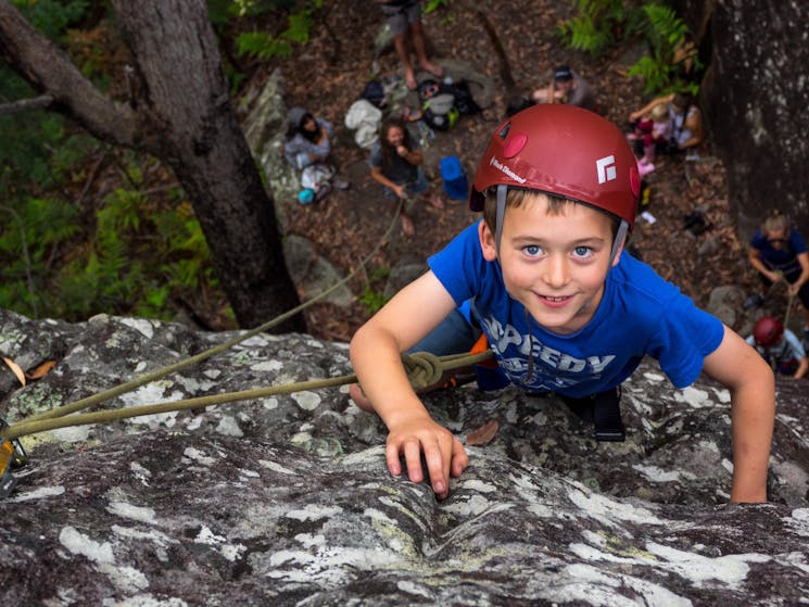 Nowra Children Holidays Fun Rock Climb Abseil Adventure Shoalhaven South Coast NSW Beginner Book Now
