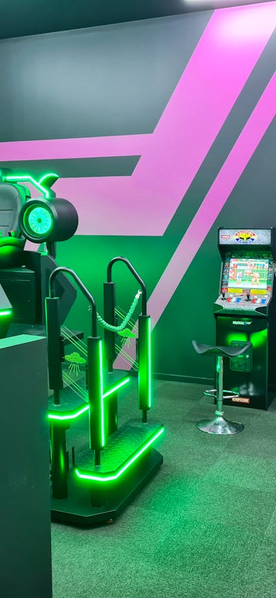 UFO ride machine and retro arcades