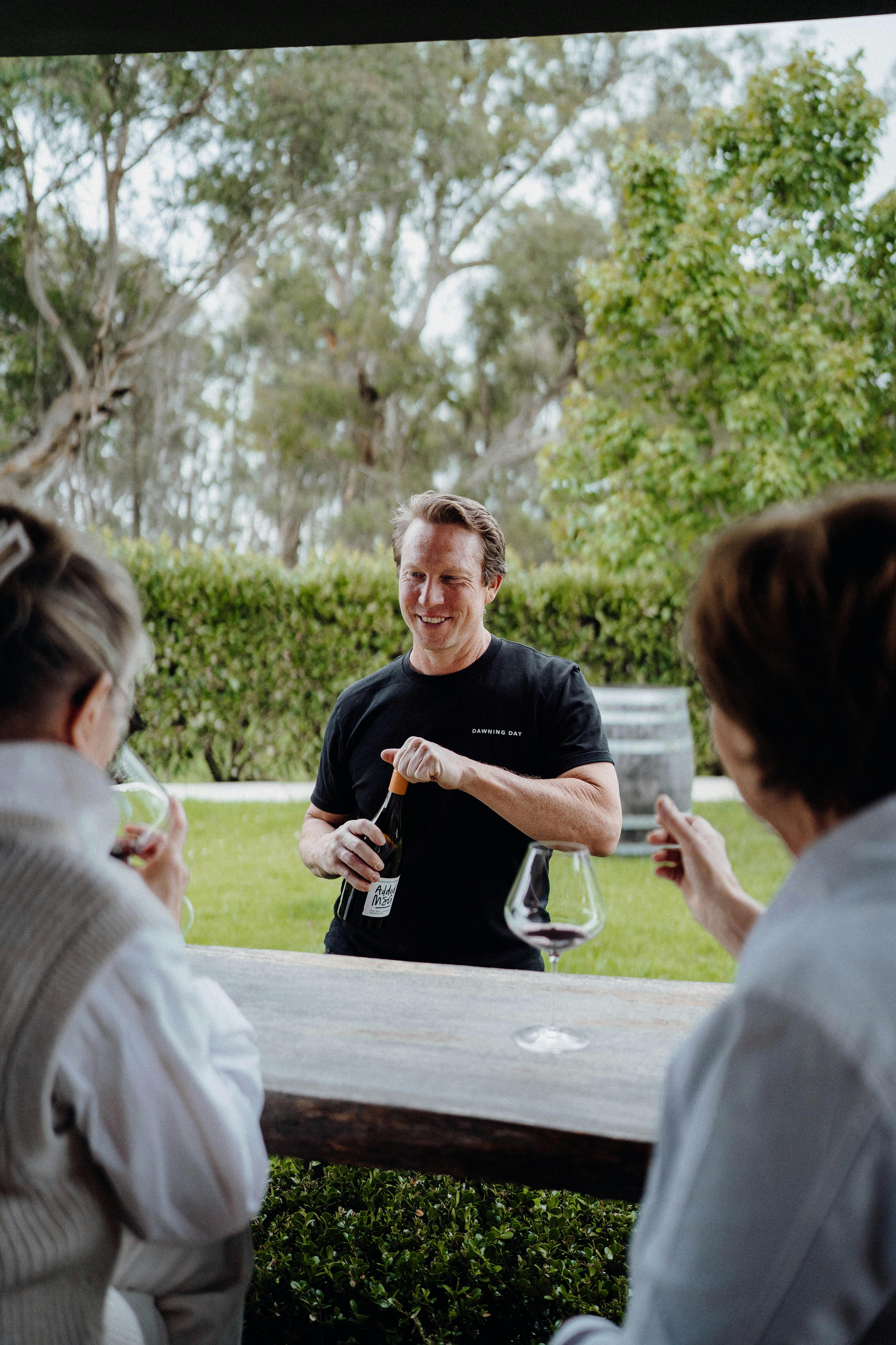 Wine tasting at Dawning Day, boutique winery and distillery in Exeter, Southern Highlands