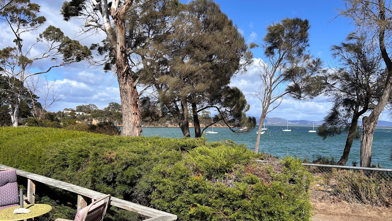 view from front deck