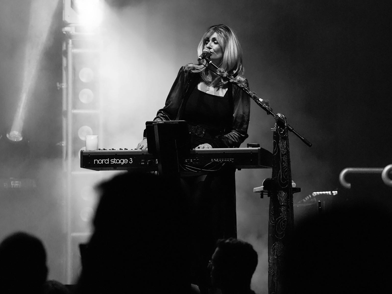 Former Dreams Show members performing Fleetwood Mac hits onstage with full crowd energy.