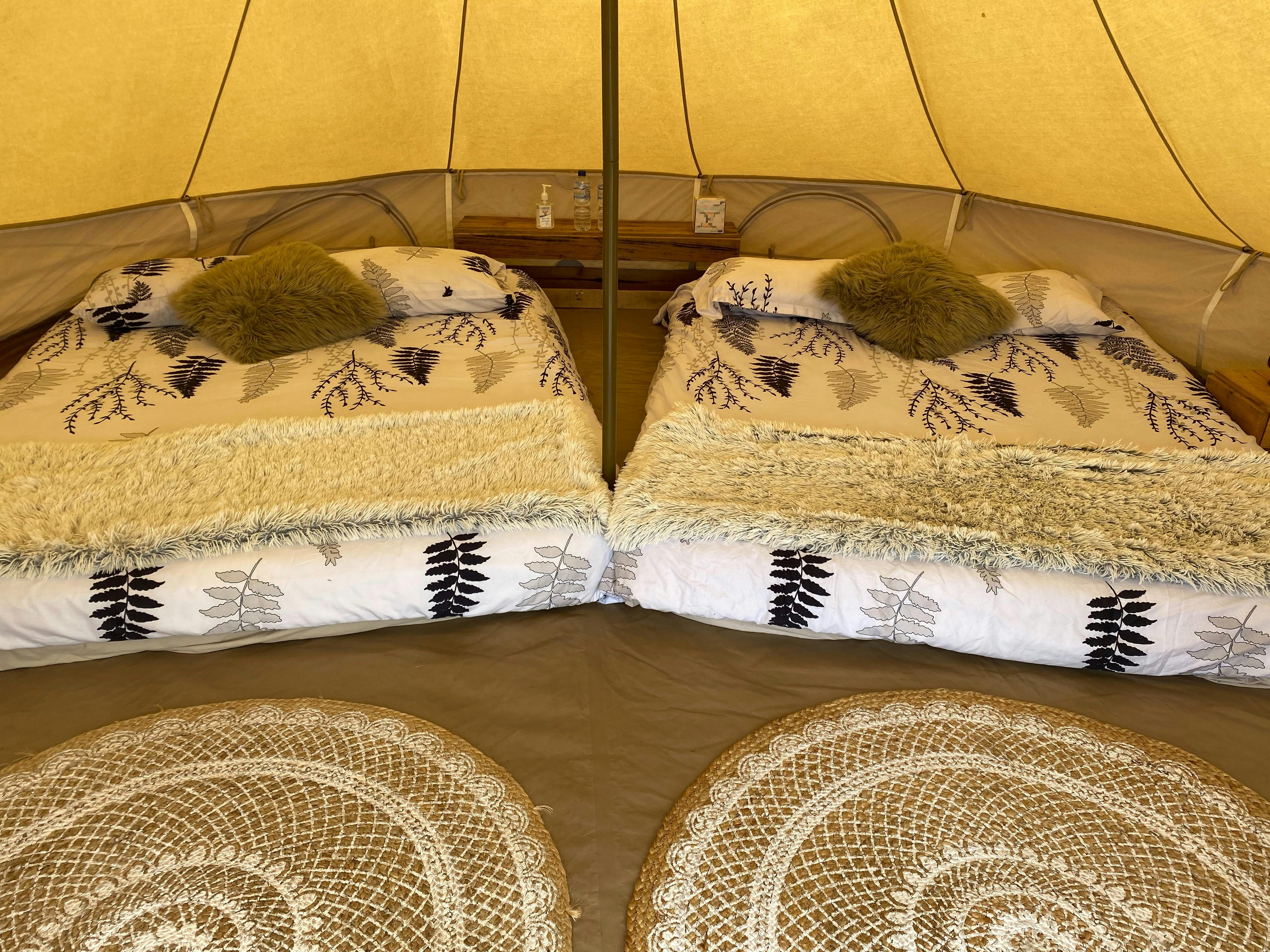 Ideal for camping among friends or festival - our tents can accommodate 2 queen beds