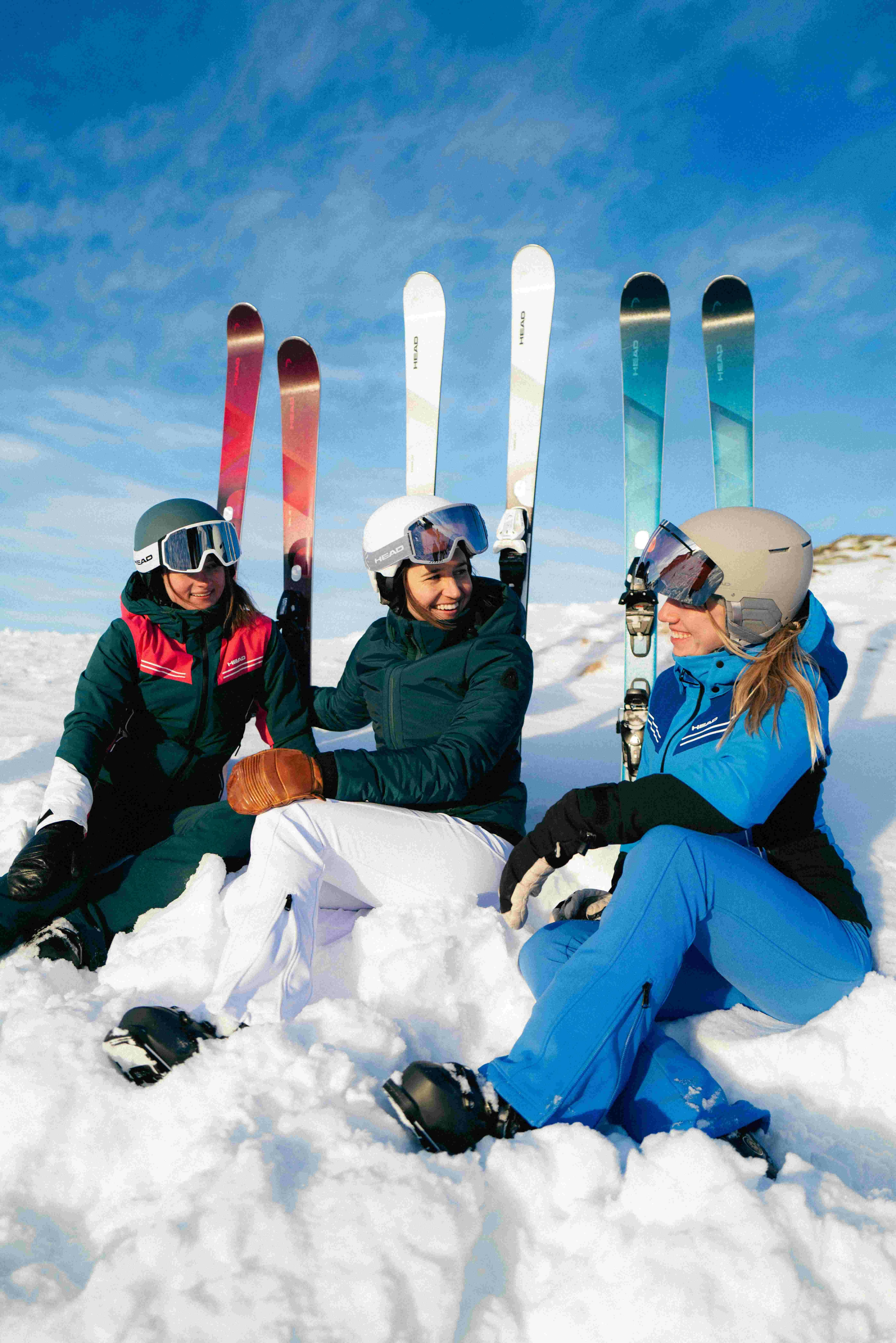 3 Ladies chatting in the snow