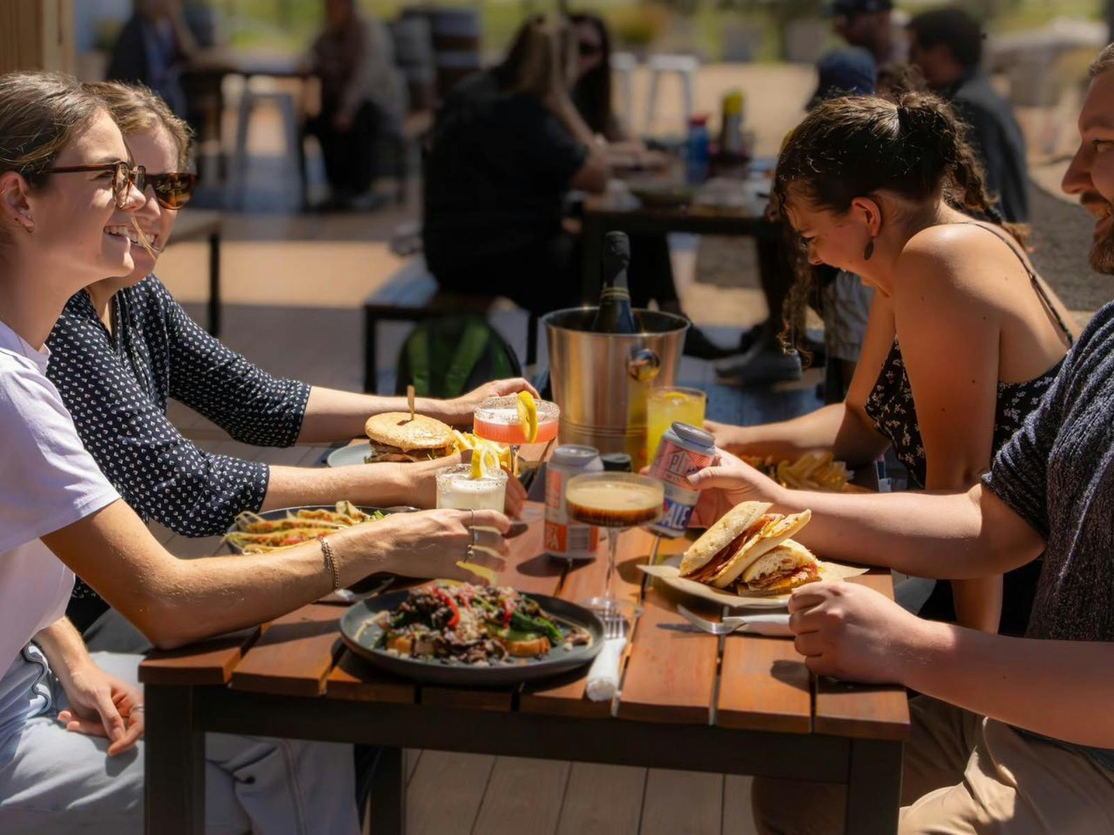 Group of people eating food