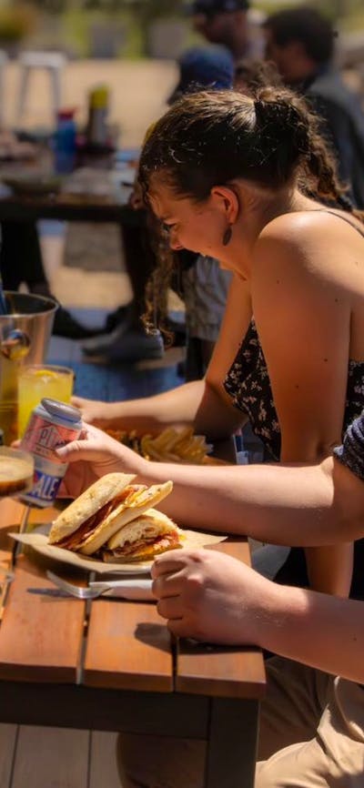 Group of people eating food