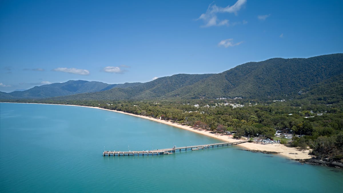 Palm Cove Jetty captured from 53m altitude.