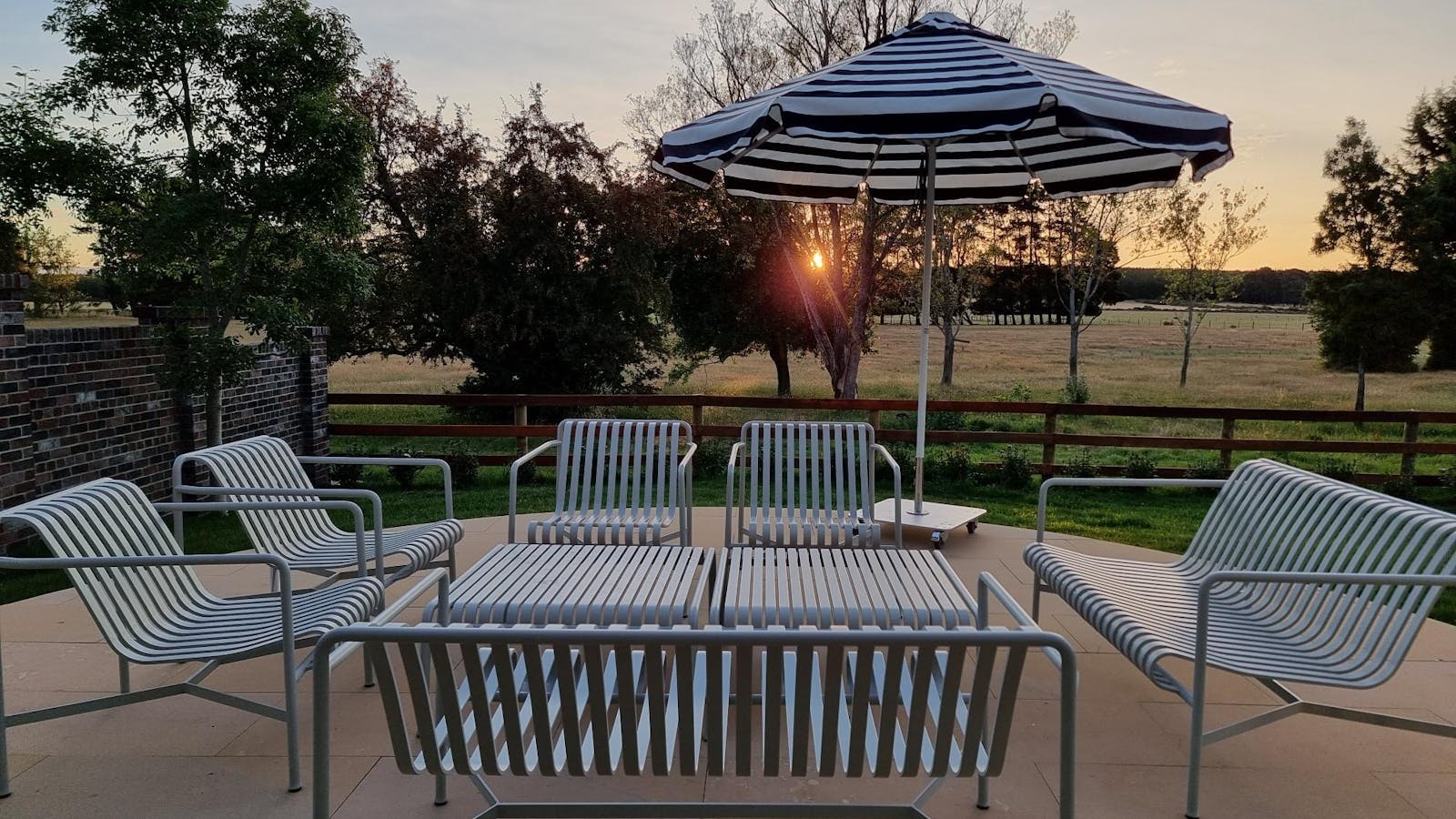 Westerly patio to enjoy sunset drinks.