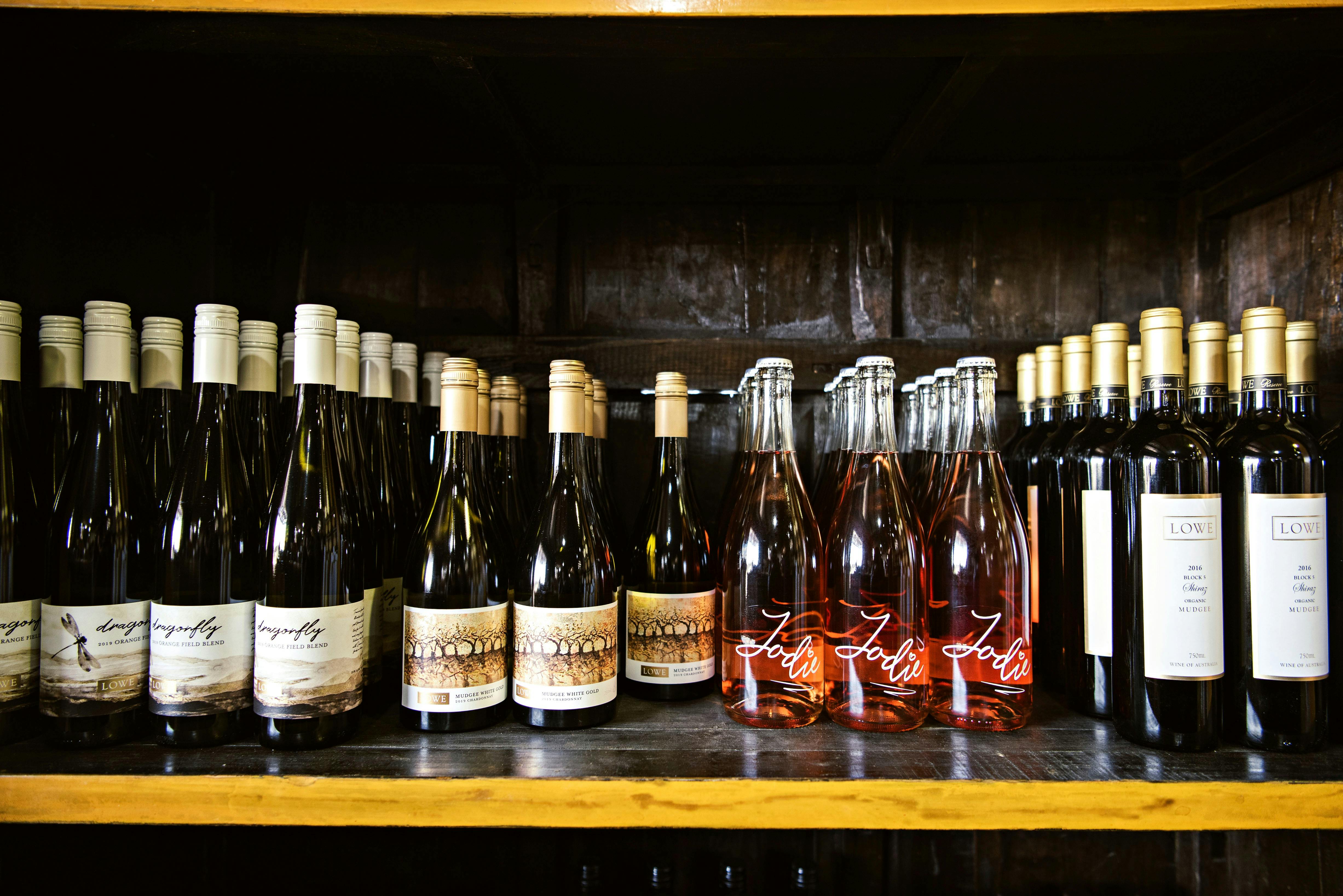 Wines at Lowe cellar door