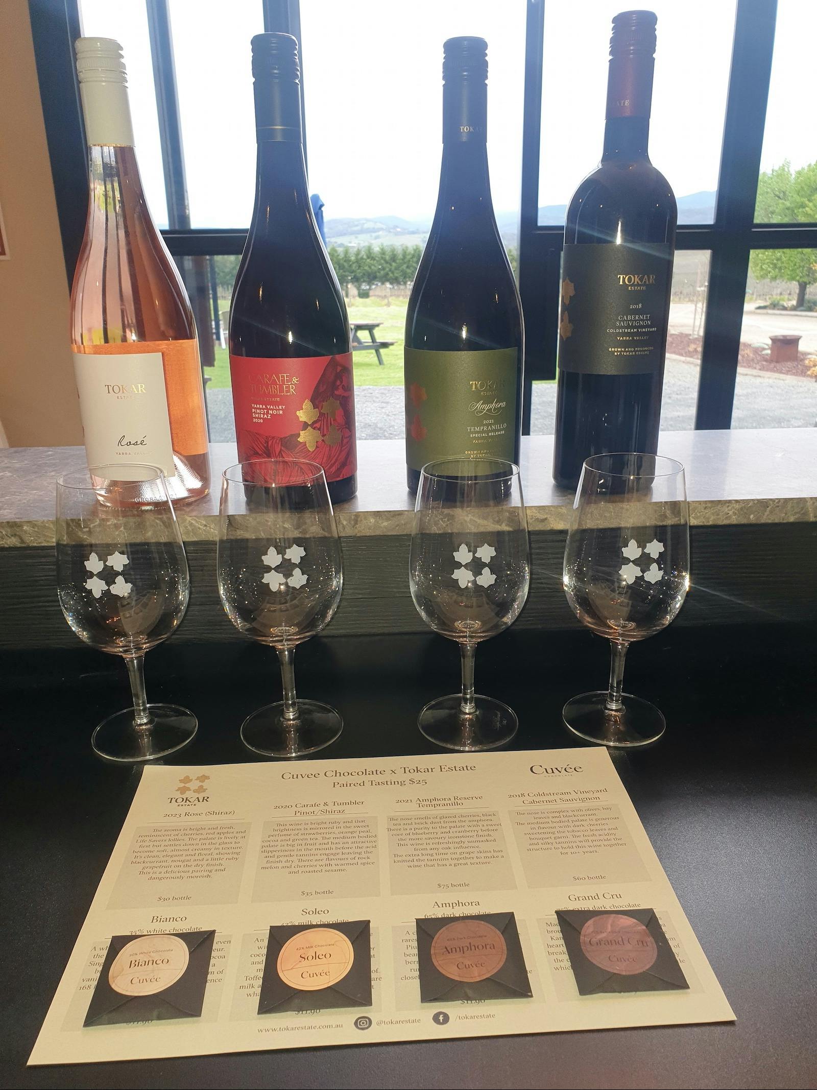 Tokar Estate - Cellar Door Wine and Chocolate Pairing