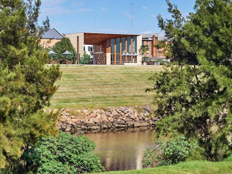 Riverlink Building at The Levee overlooking the Hunter River