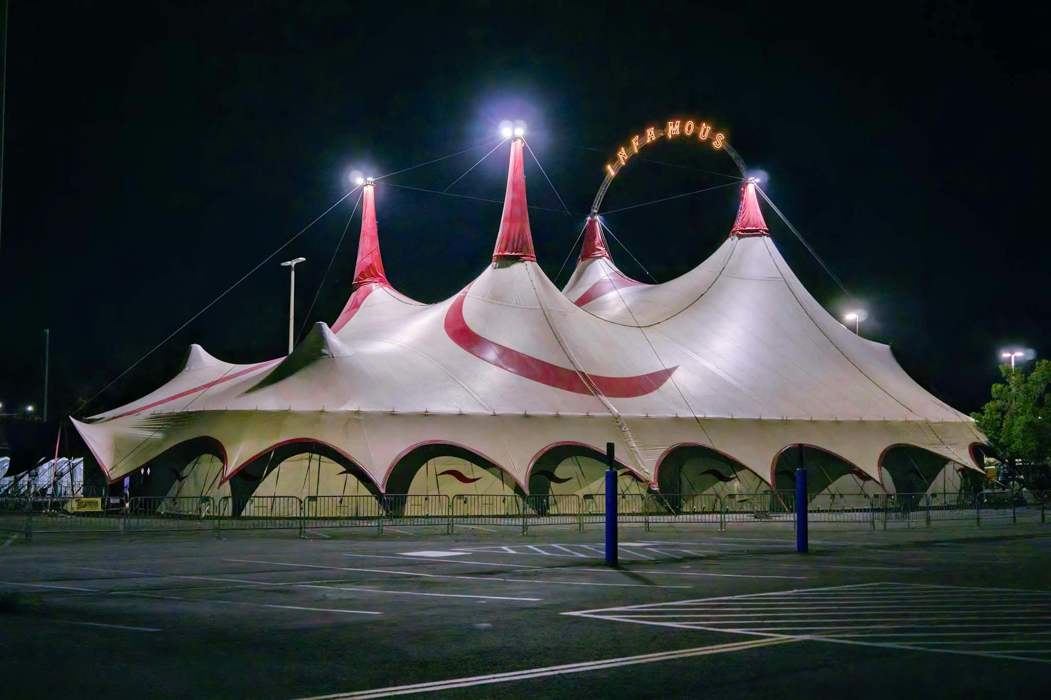 the infamous bigtop tent
