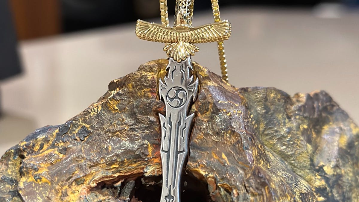 Australian Outback Opals Opal Pendant Two Tone Award Winning