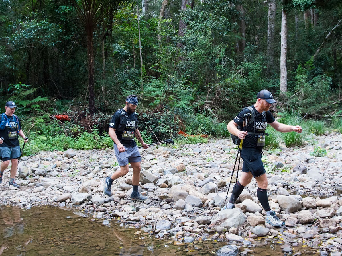 People hiking the Gold Coast Kokoda Challenge