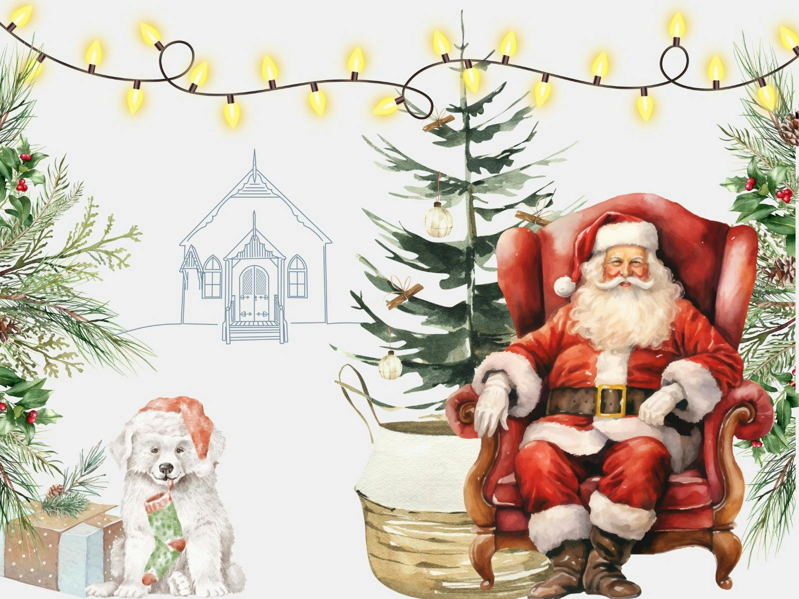 Santa Photo's in The Old Church at Grand Chameleon
