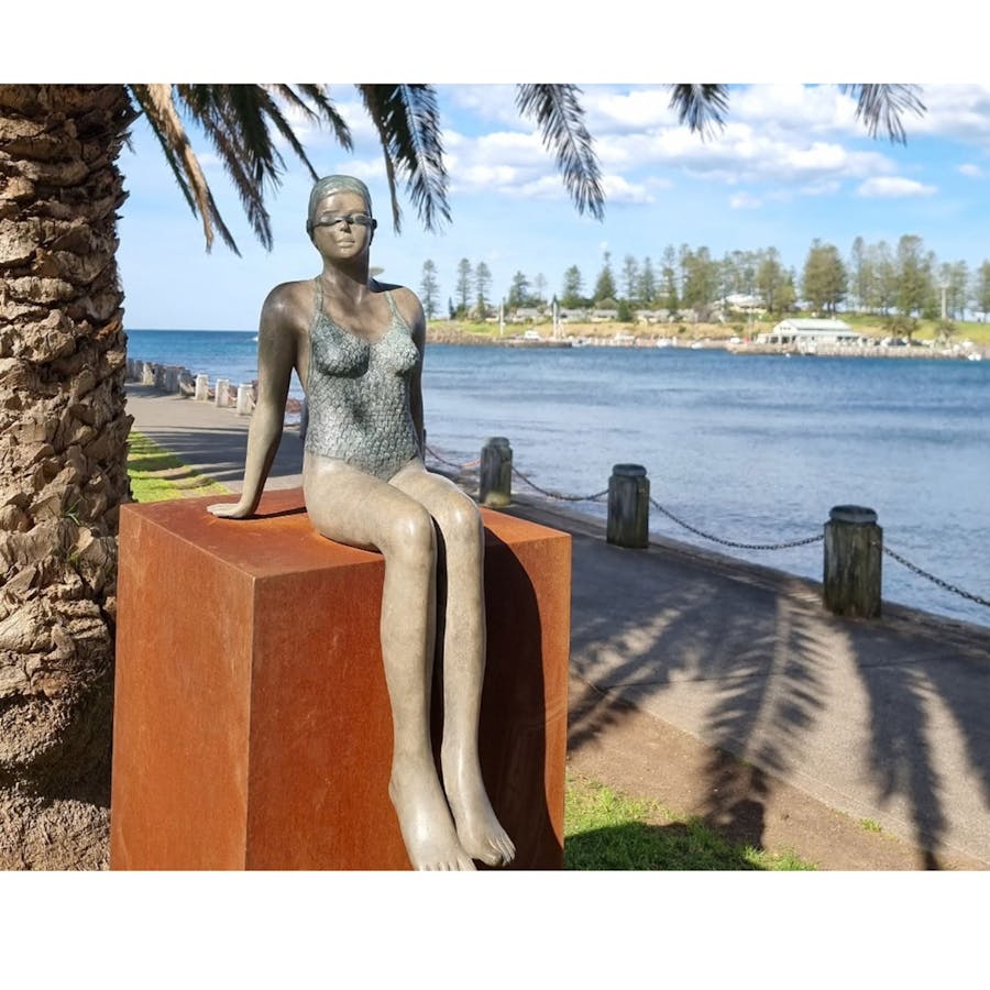 Bronze Sculpture, Figurative swimmer form limited edition of 25