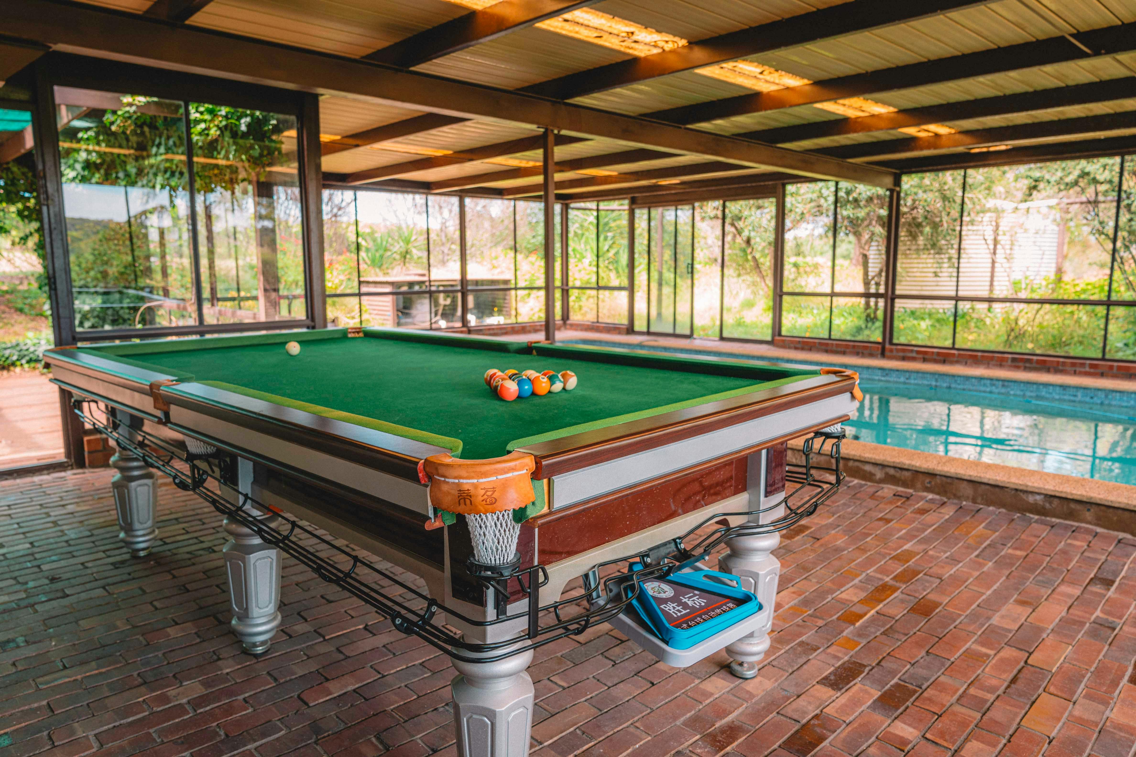 Seasonal indoor pool recreation area