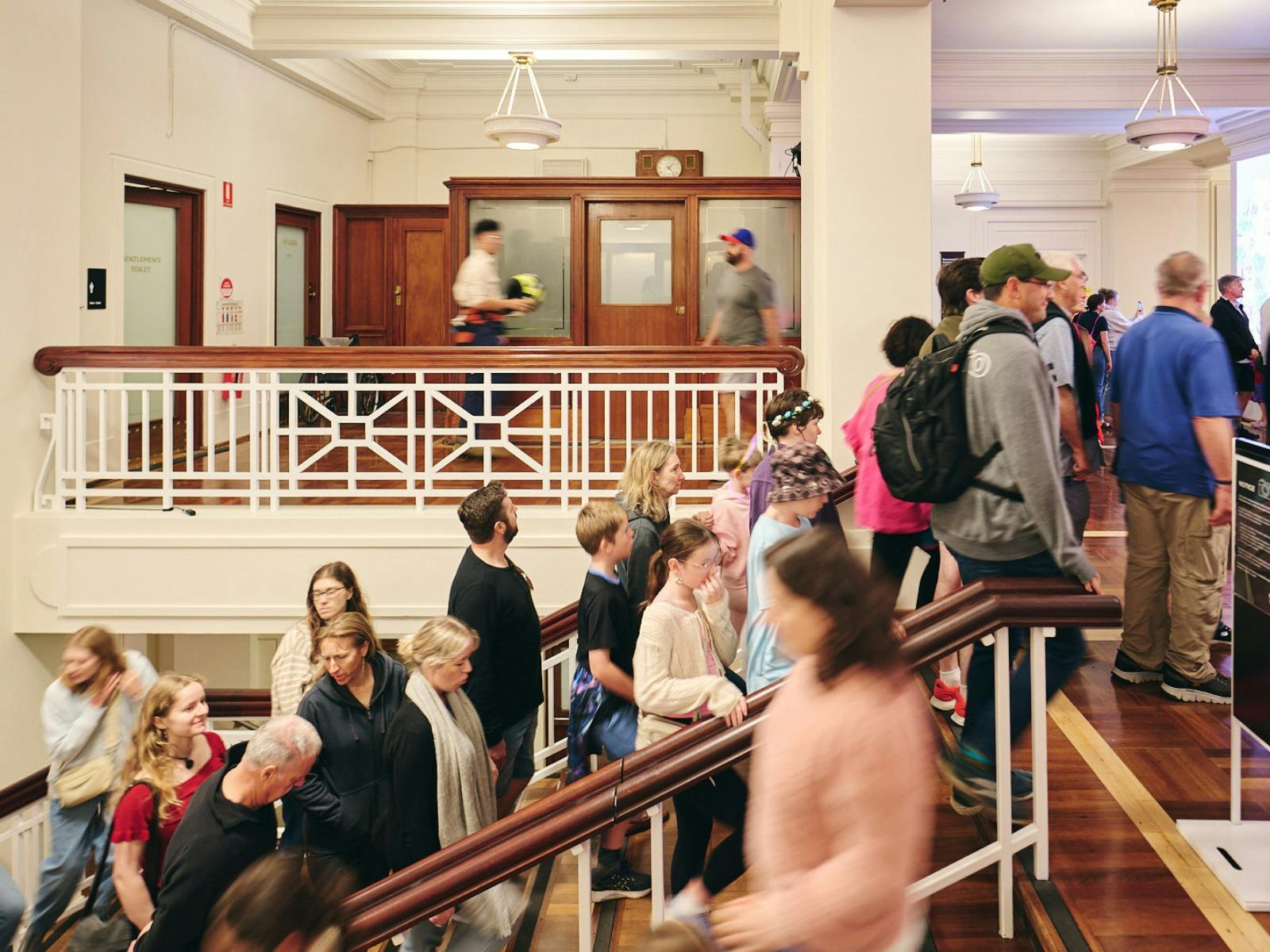 People walking into Old Parliament House