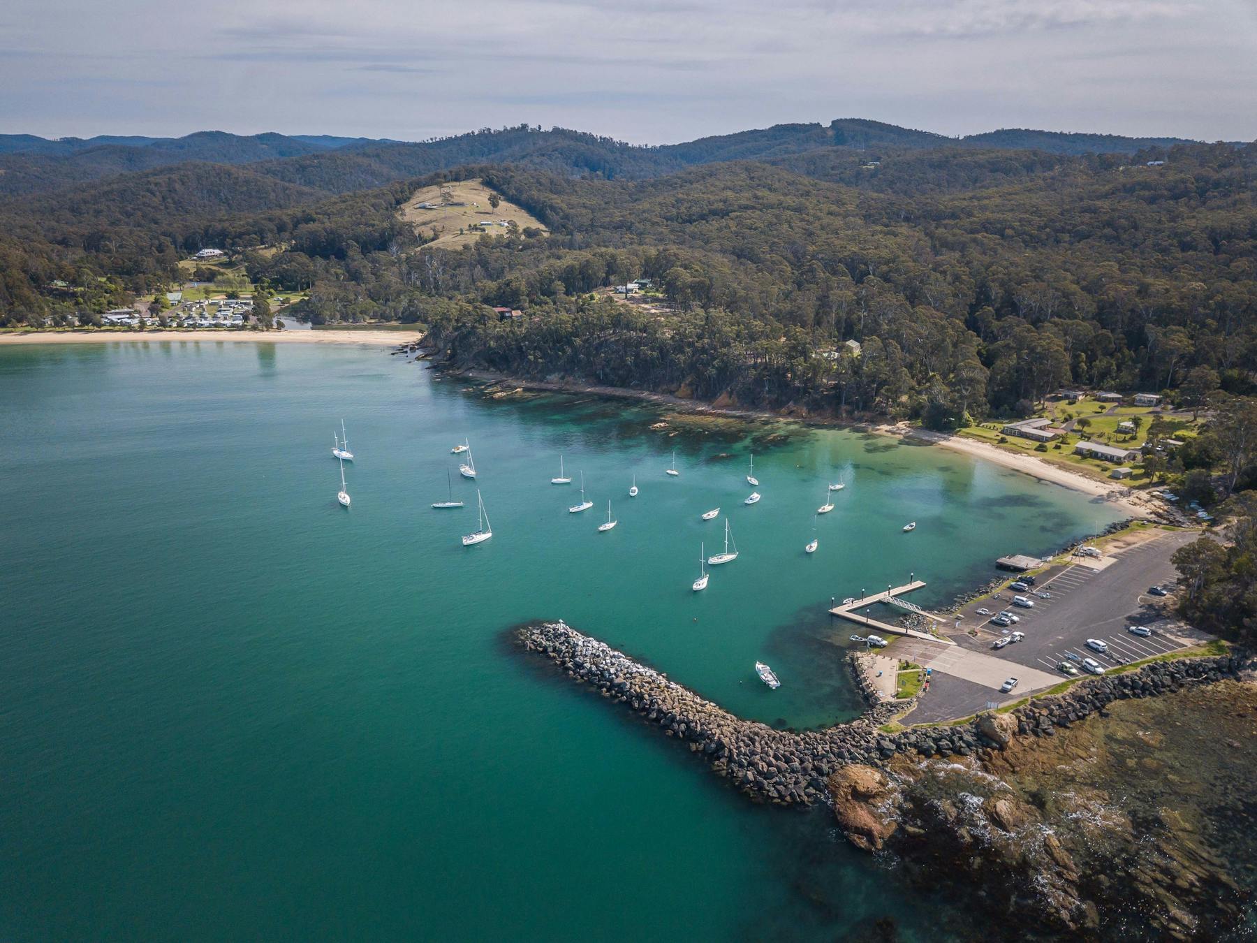 Quarantine Bay and Boat Ramp, Eden, Fishing ramp, swimming, NSW south coast, Sapphire Coast