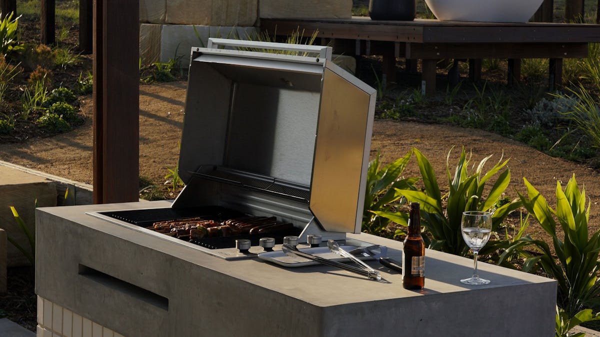 Outdoor BBQ area