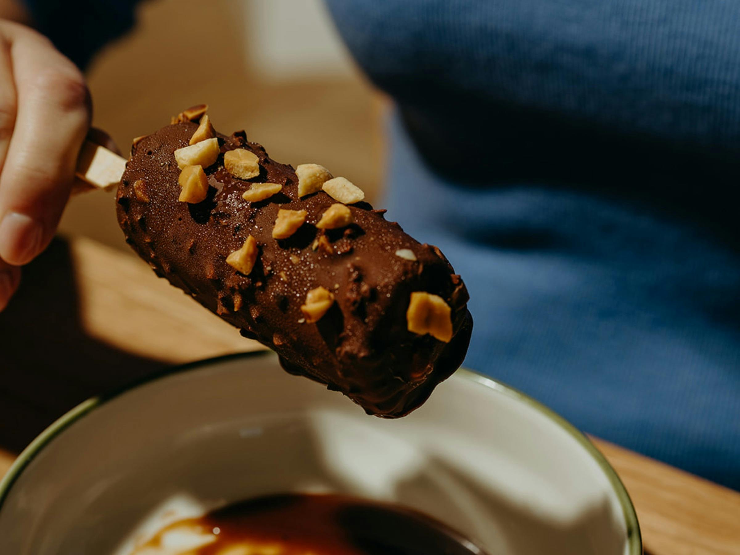 Chocolate and peanut parfait