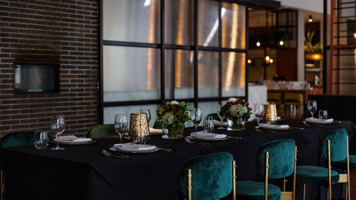 Table set up for an event at Lennons Private Dining Room - Level Two Hyatt Regency Brisbane