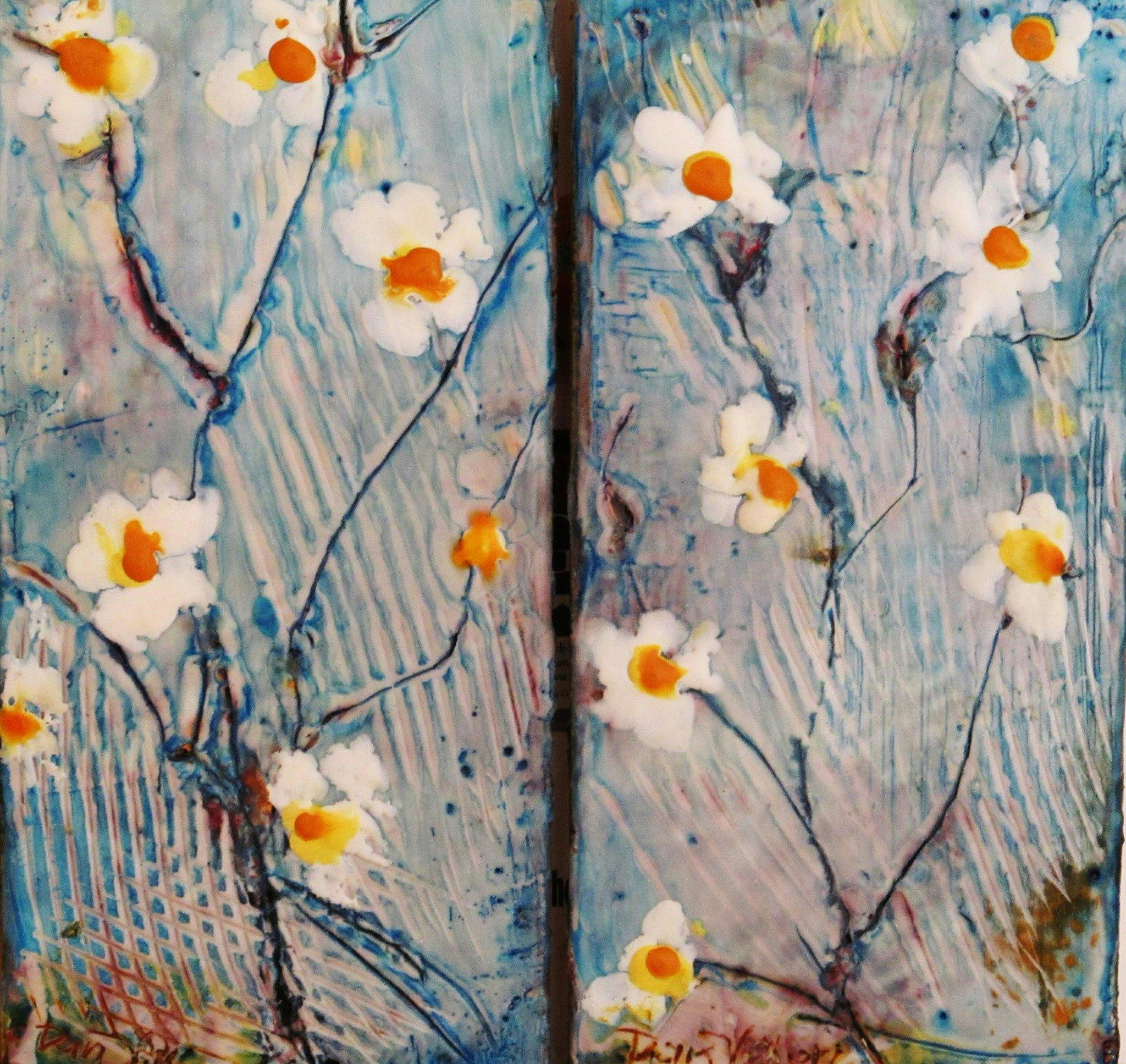 Encaustic painting by Dan Villiers