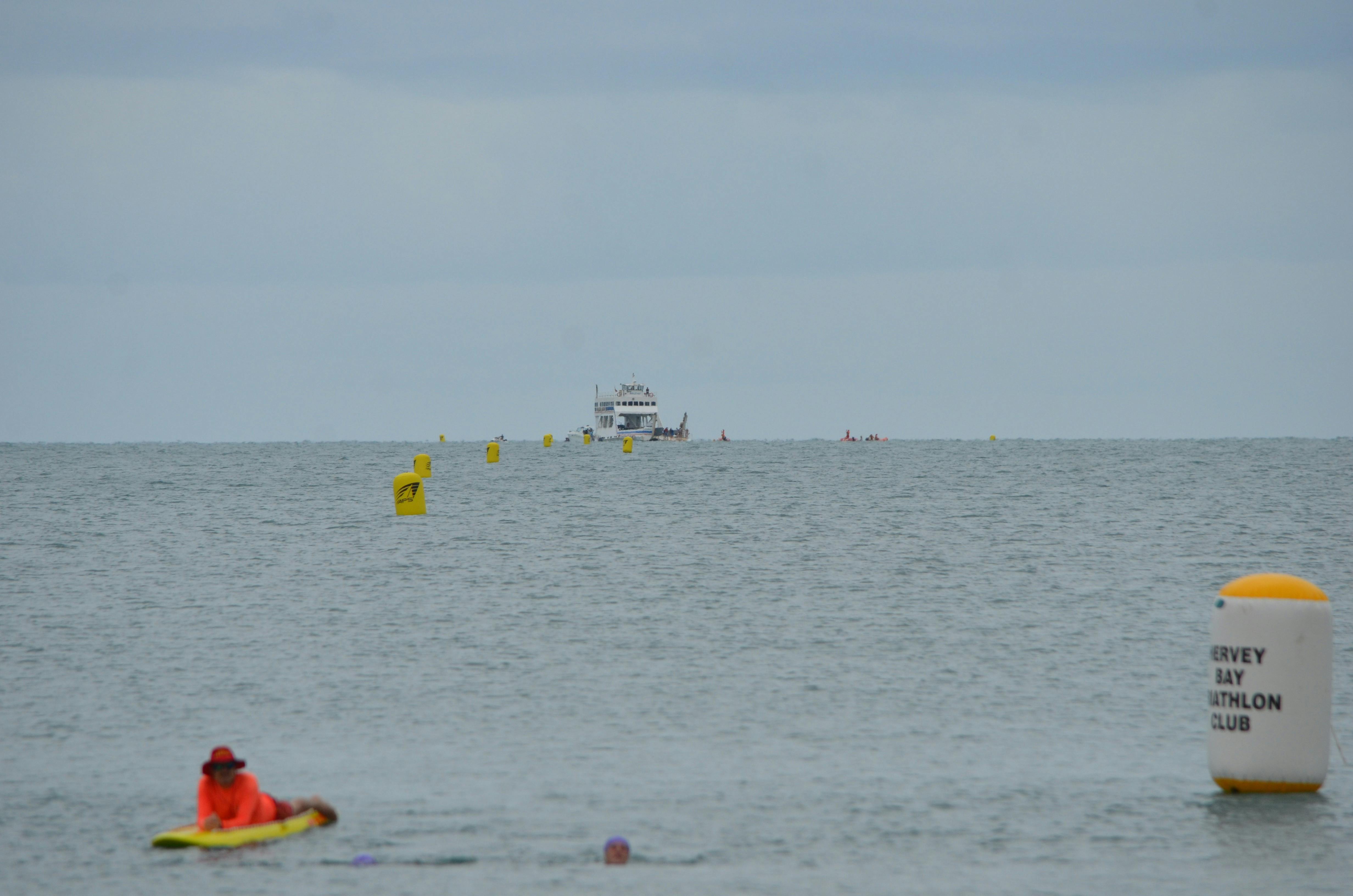 Barge on horizon