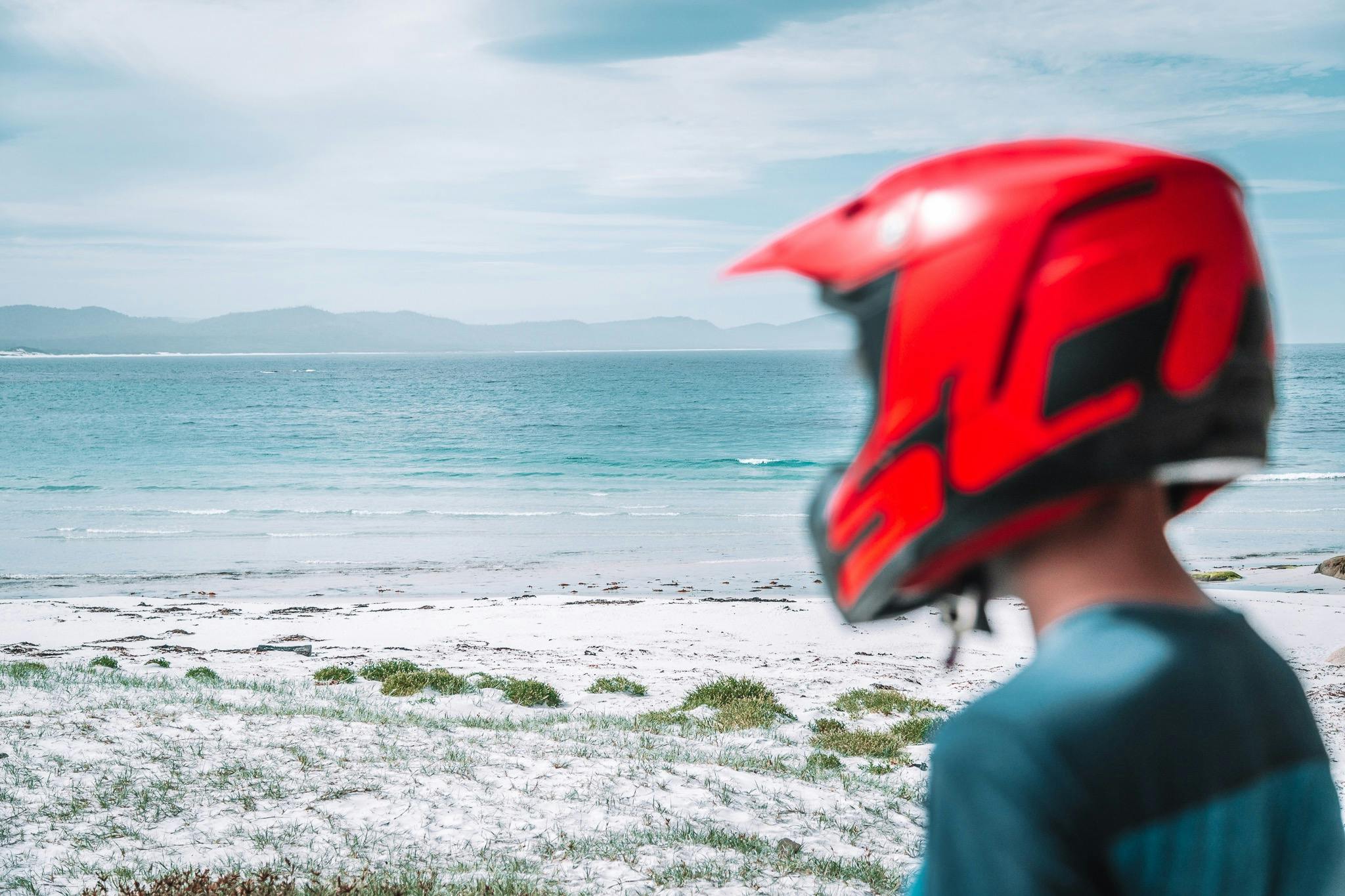 ATV Tour helmet Friendly Beaches Tasmania