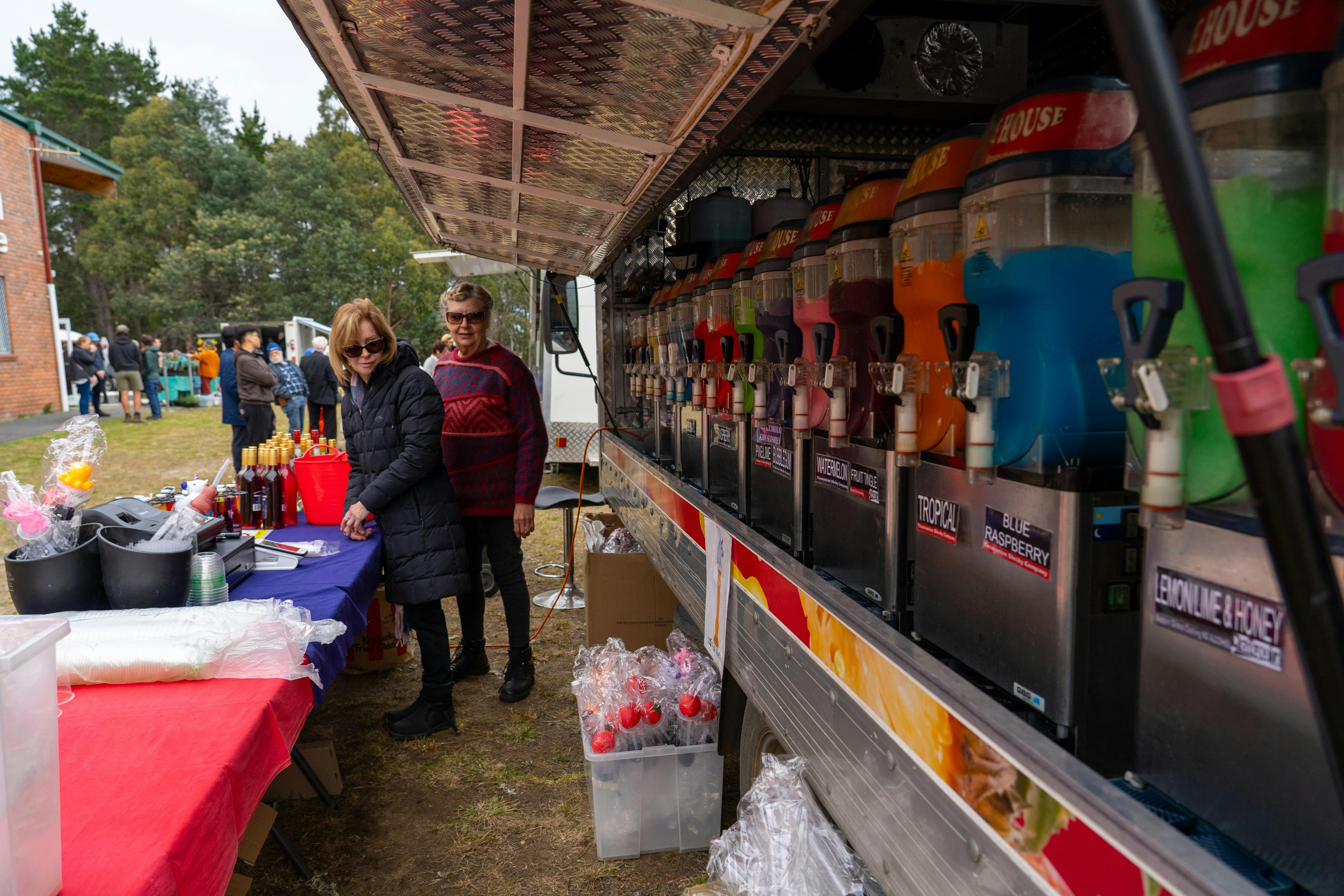 Stallholders Daquiri Isle serving up some colourful treats to attendees with slushies of all flavour
