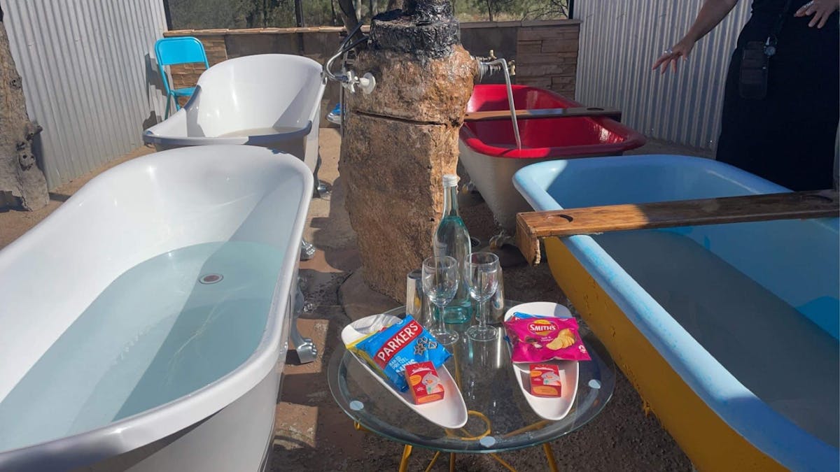 Enjoy a snack with your bath.