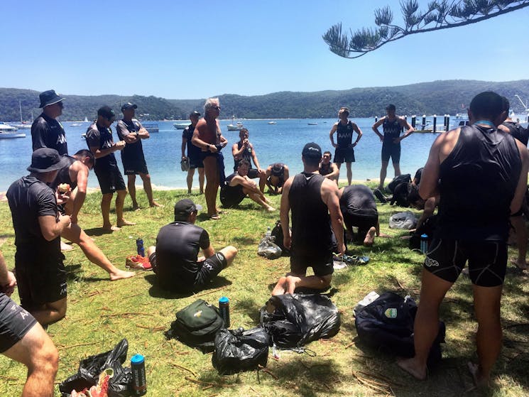 Debrief after the Lets Get Physical tour as a team bonding session for the NRL referees